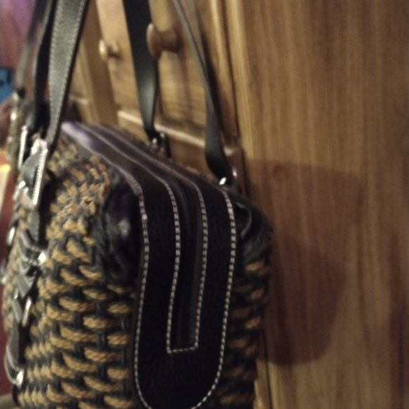 Brighton black and brown woven purse - Picture 3 of 8